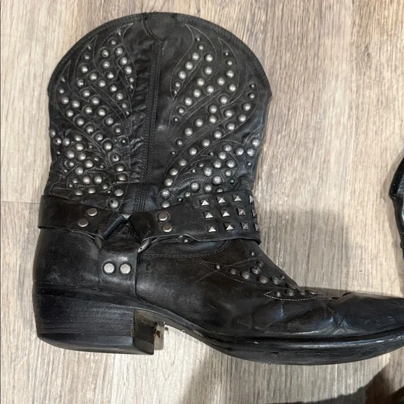 Ariat Studded Western Boots Womens Epic Harness Cowboy 11 B Black Leather - Picture 11 of 16